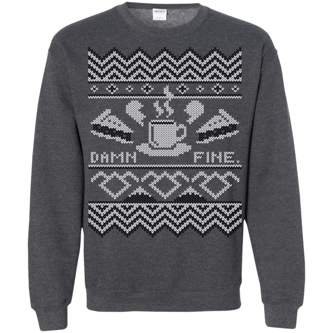 Sweatshirts Dark Heather / Small Damn Fine Sweater_mephias Crewneck Sweatshirt
