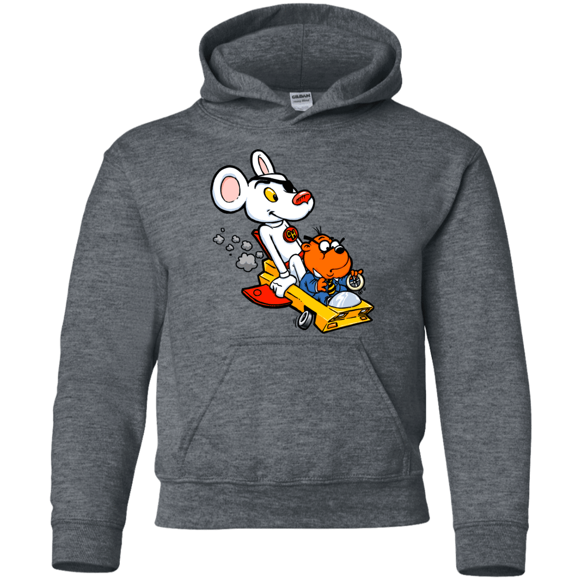 Sweatshirts Dark Heather / YS Danger Mouse Youth Hoodie
