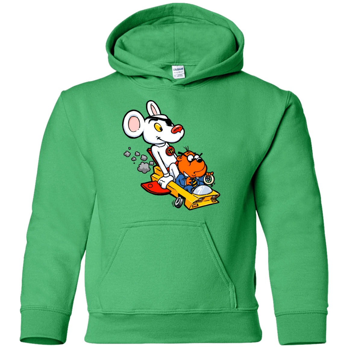 Sweatshirts Irish Green / YS Danger Mouse Youth Hoodie
