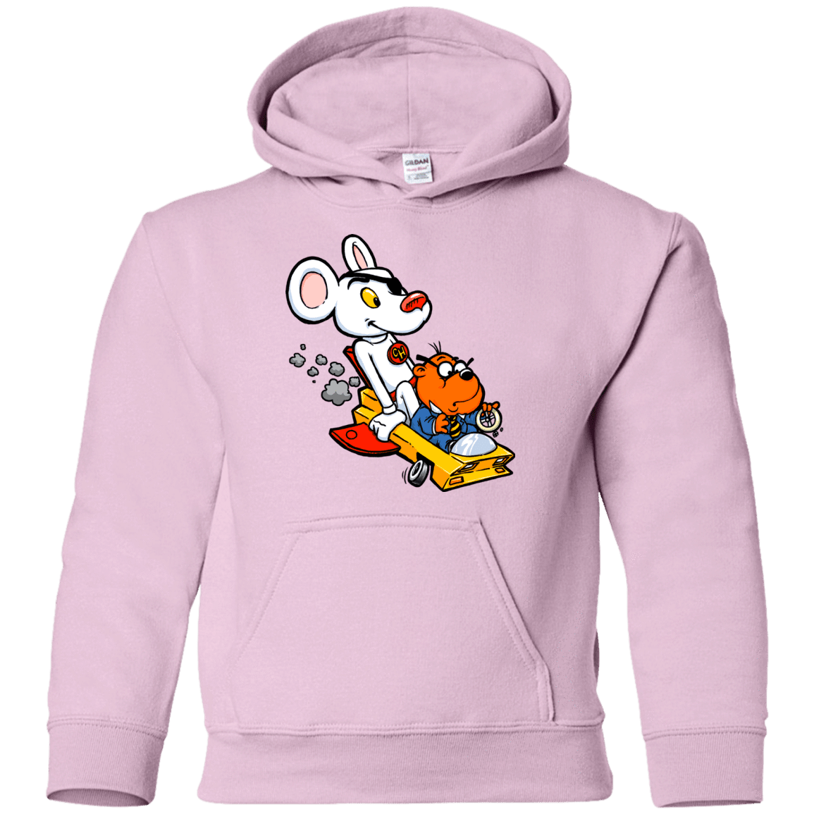 Sweatshirts Light Pink / YS Danger Mouse Youth Hoodie