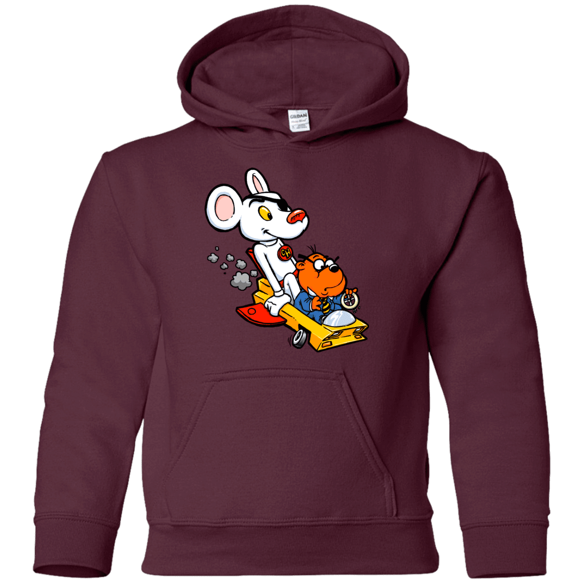 Sweatshirts Maroon / YS Danger Mouse Youth Hoodie