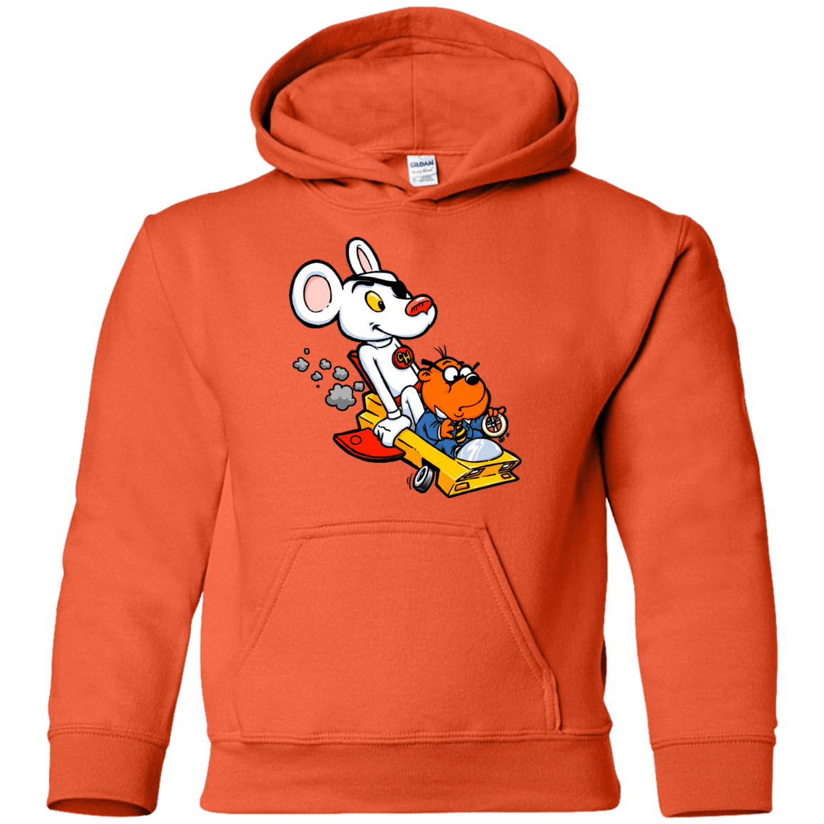 Sweatshirts Orange / YS Danger Mouse Youth Hoodie