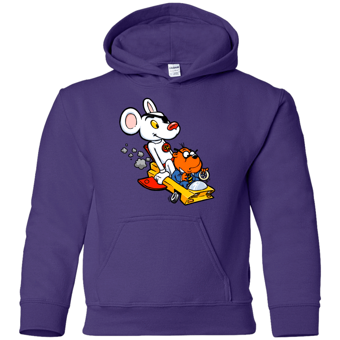 Sweatshirts Purple / YS Danger Mouse Youth Hoodie