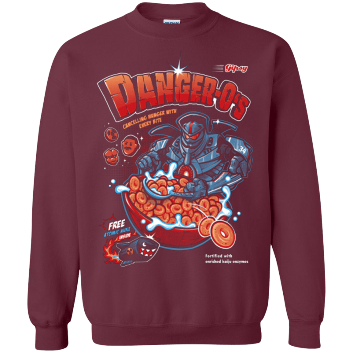Sweatshirts Maroon / Small Danger O's Crewneck Sweatshirt