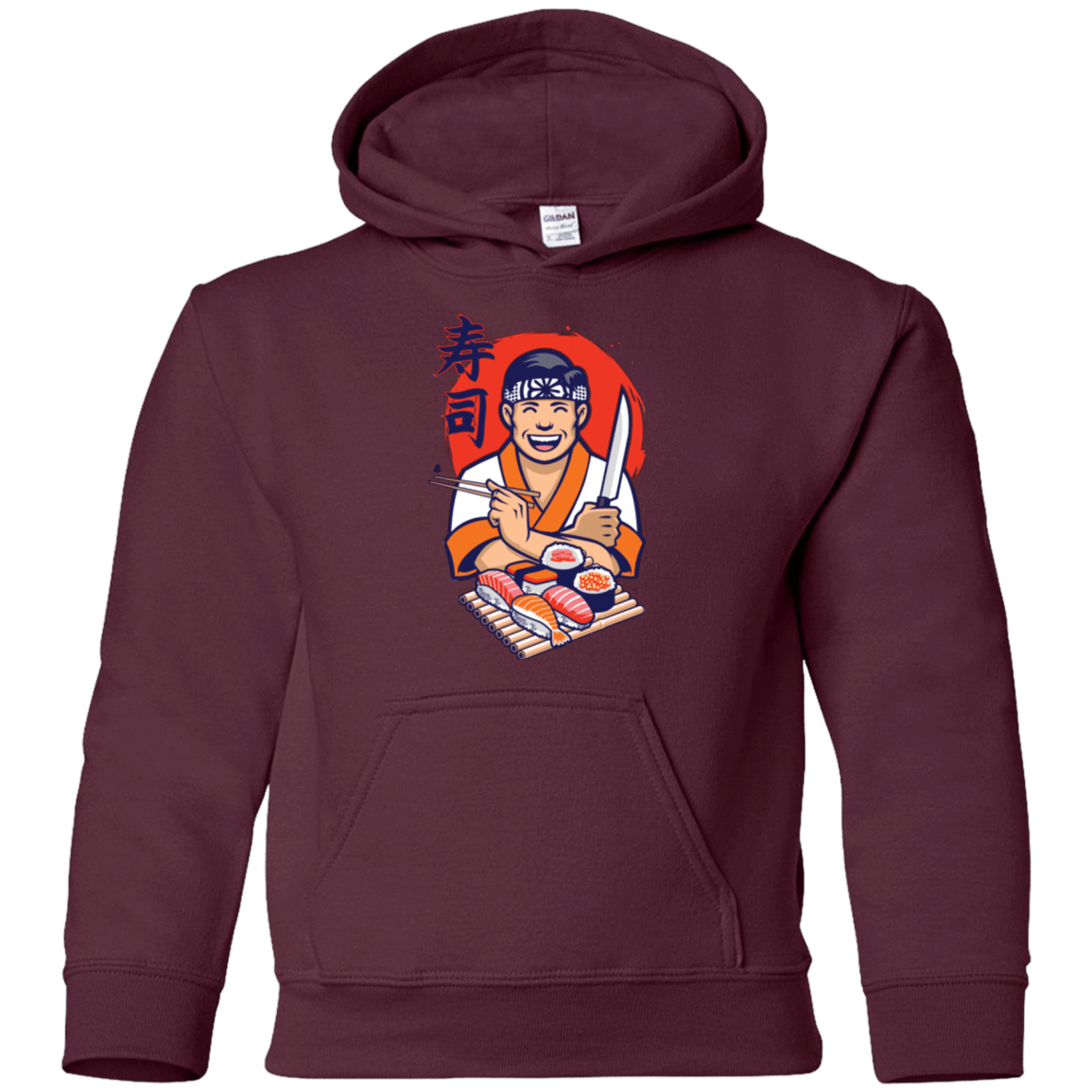 Sweatshirts Maroon / YS DANIEL SAN SUSHI Youth Hoodie