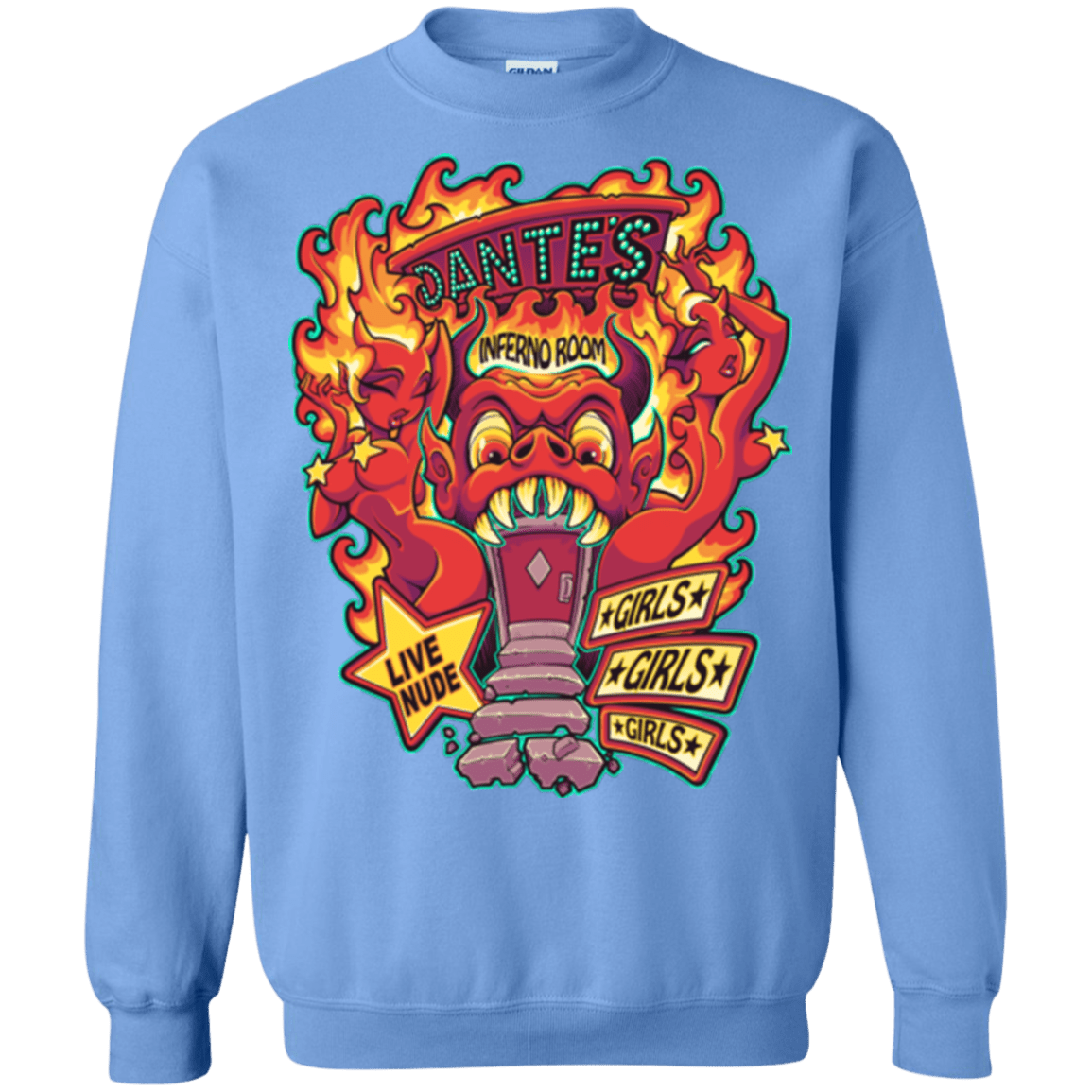 Sweatshirts Carolina Blue / Small Dantes Inferno Room Crewneck Sweatshirt