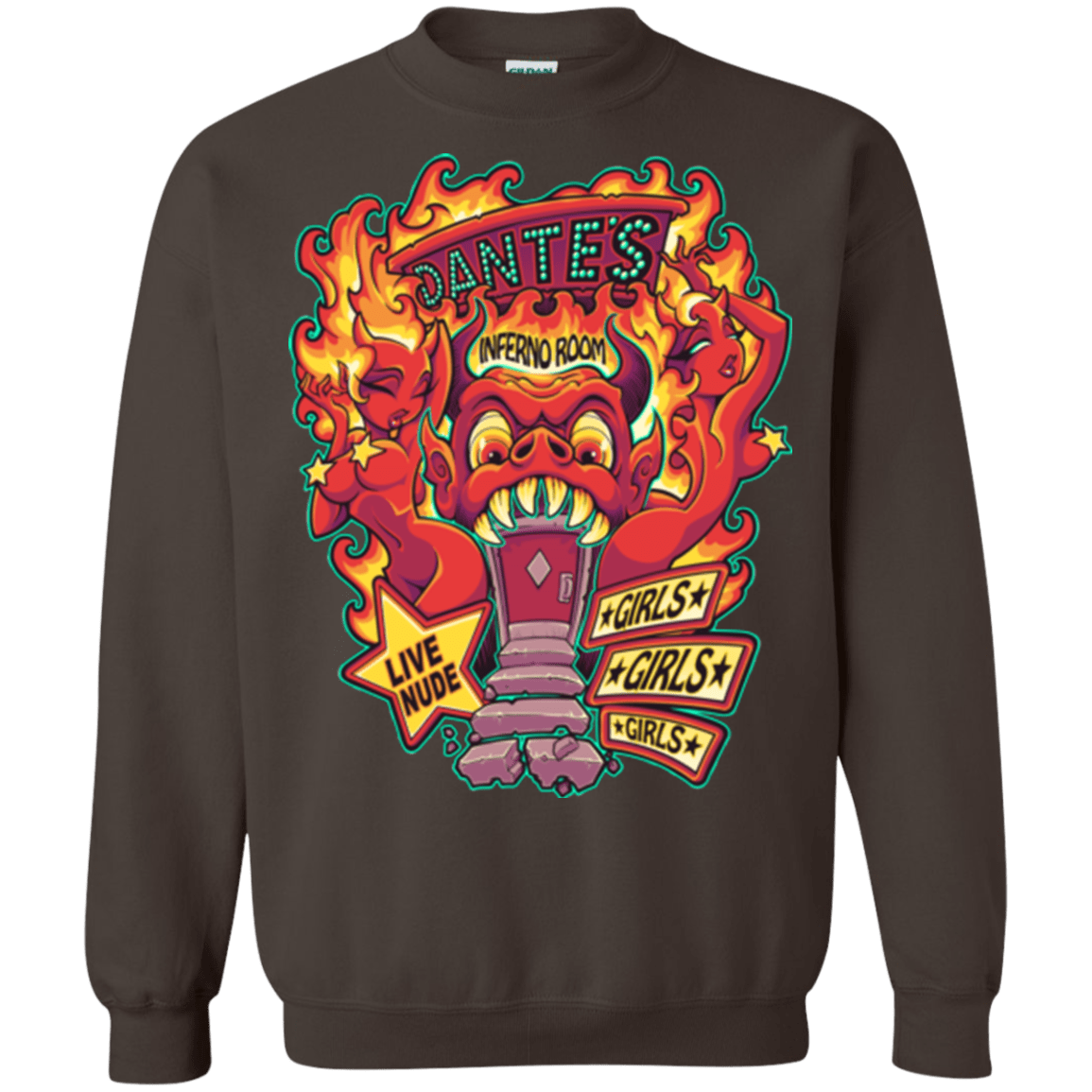 Sweatshirts Dark Chocolate / Small Dantes Inferno Room Crewneck Sweatshirt