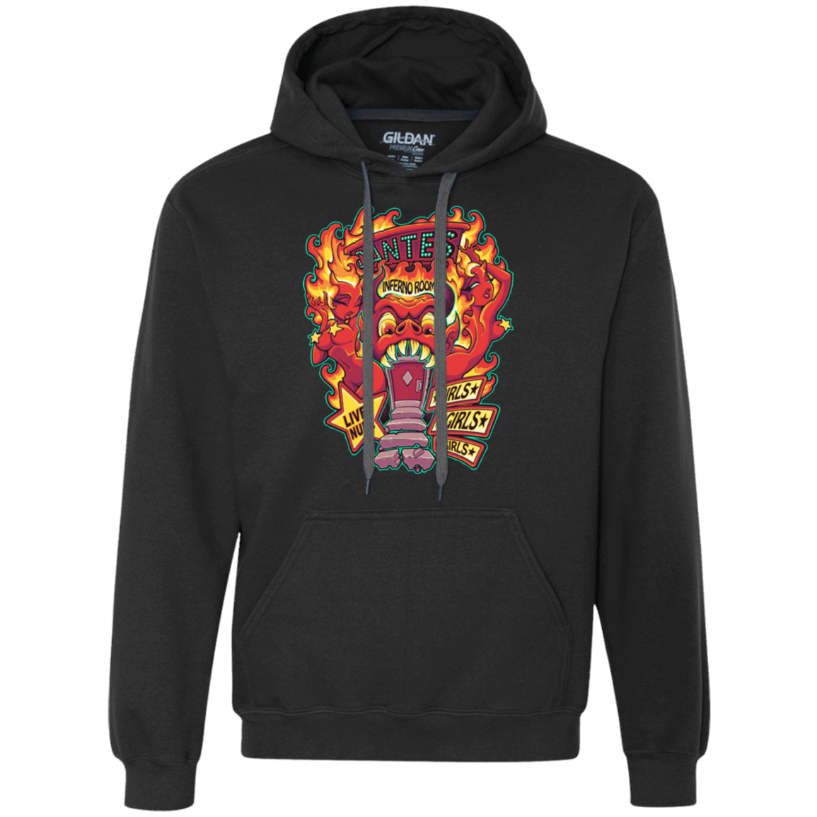 Sweatshirts Black / Small Dantes Inferno Room Premium Fleece Hoodie