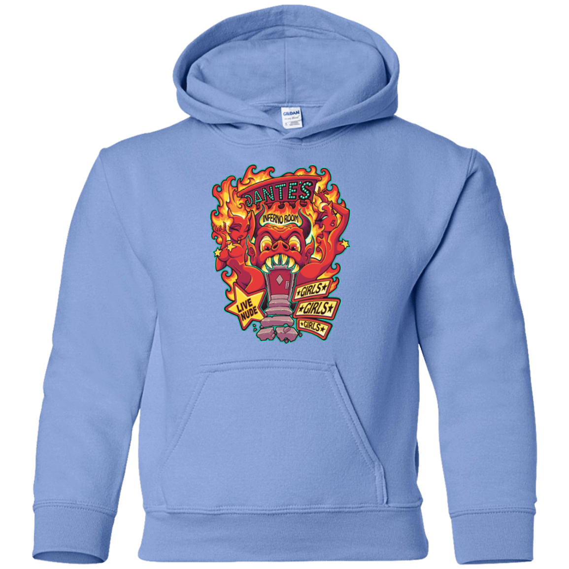 Sweatshirts Carolina Blue / YS Dantes Inferno Room Youth Hoodie