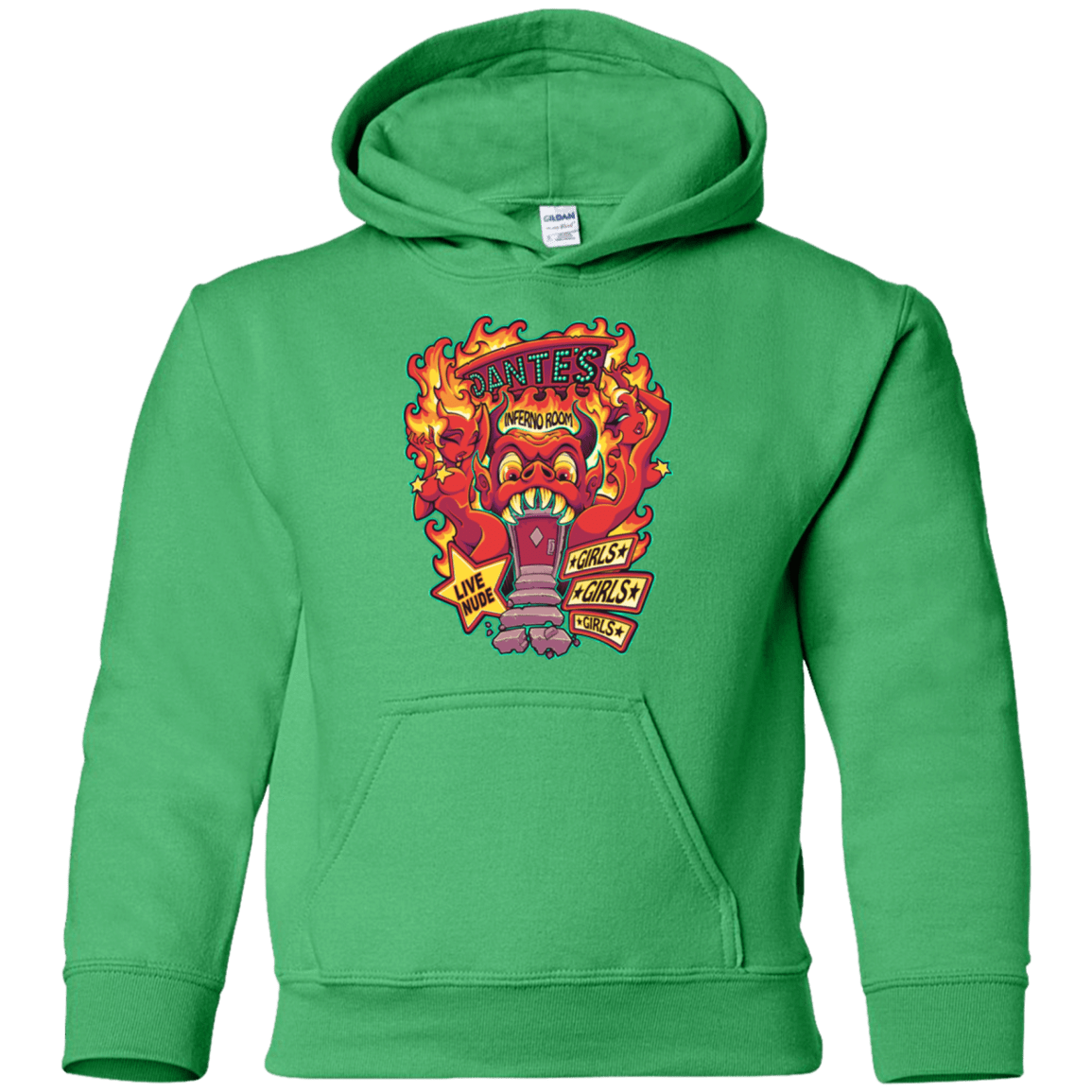 Sweatshirts Irish Green / YS Dantes Inferno Room Youth Hoodie