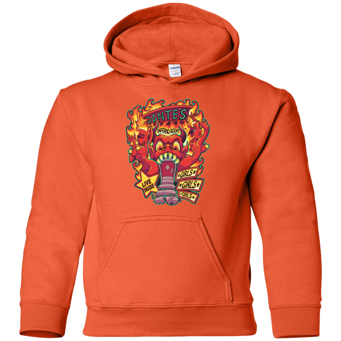 Sweatshirts Orange / YS Dantes Inferno Room Youth Hoodie