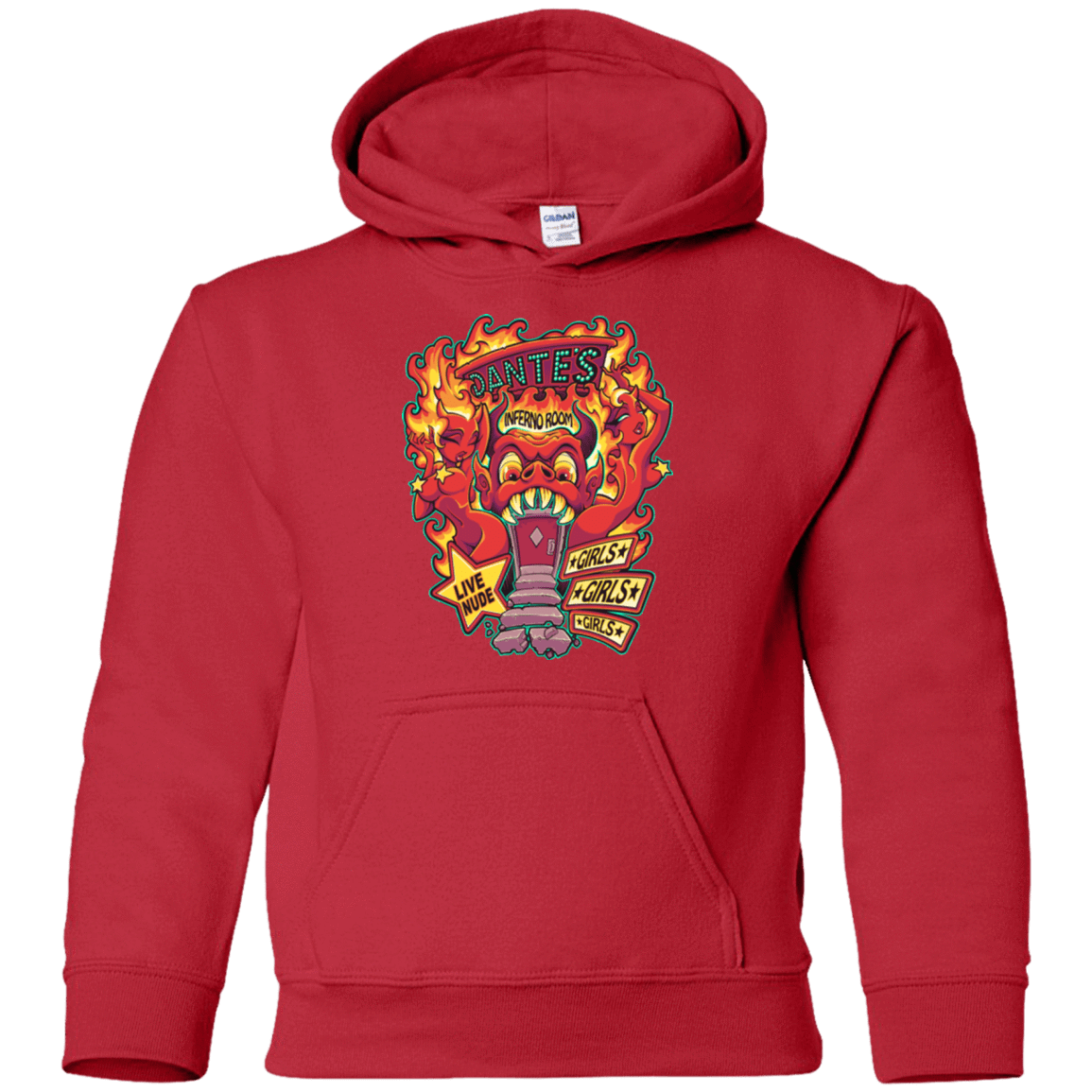Sweatshirts Red / YS Dantes Inferno Room Youth Hoodie