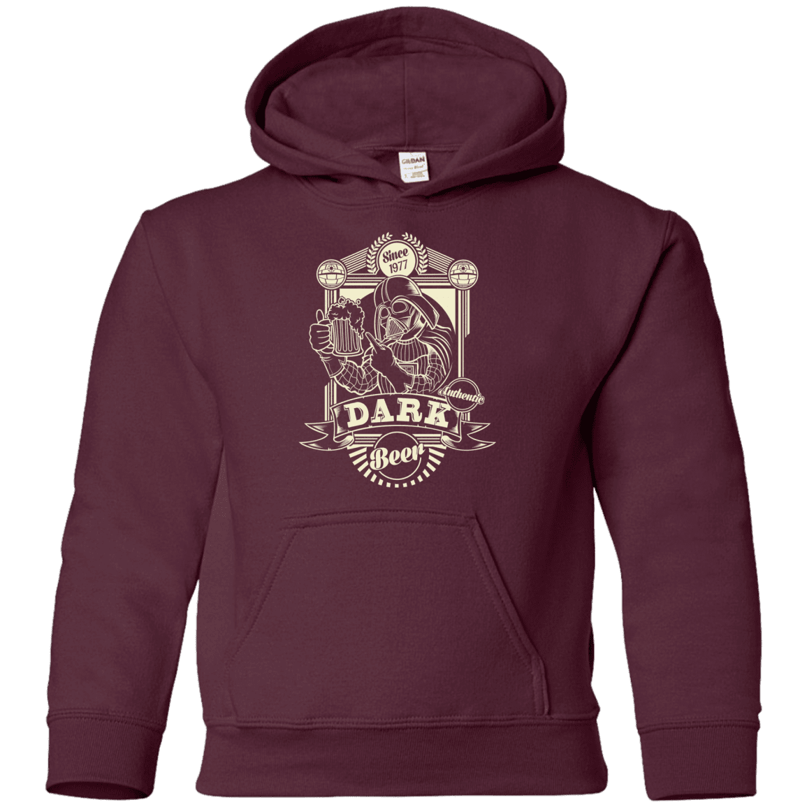 Sweatshirts Maroon / YS Dark Beer Youth Hoodie