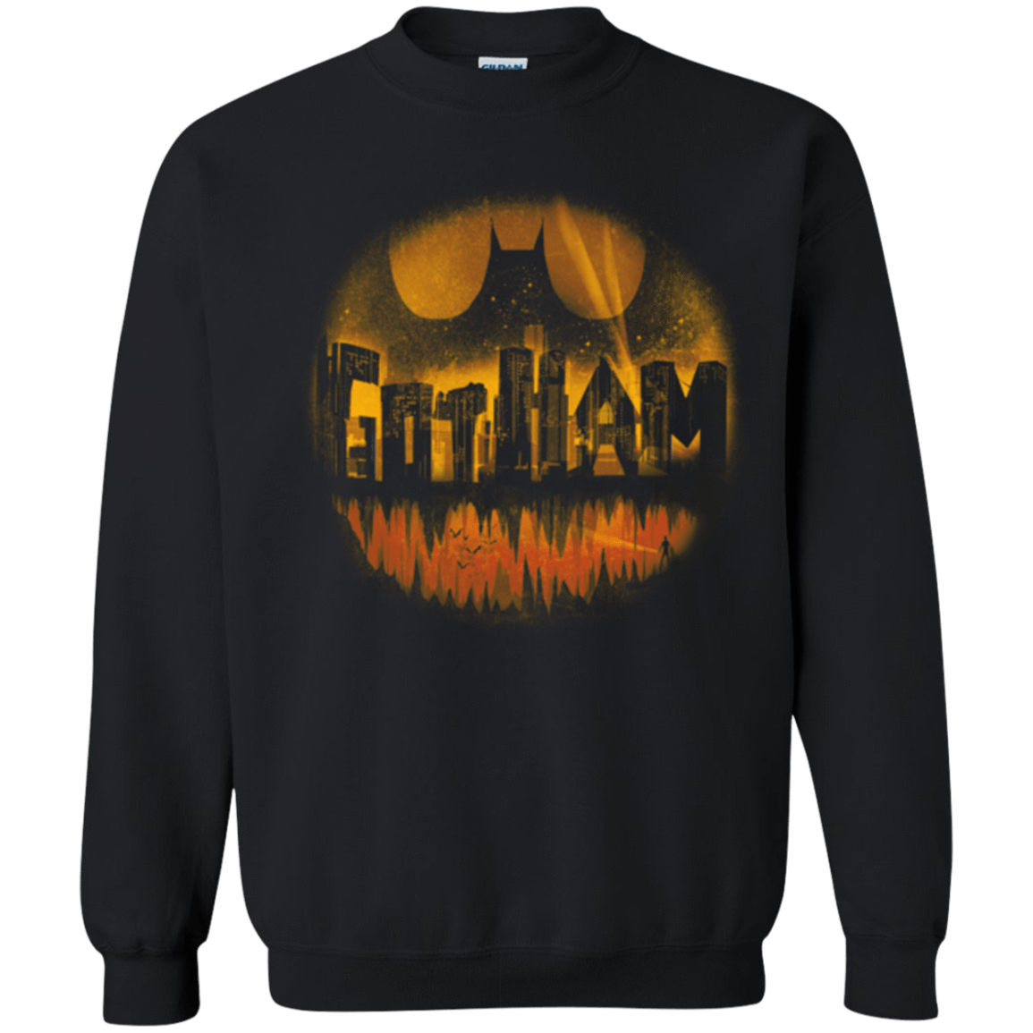 Sweatshirts Black / Small Dark City Orange Version Crewneck Sweatshirt