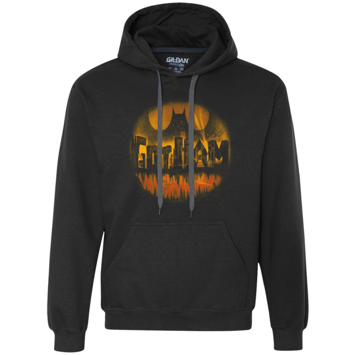 Sweatshirts Black / Small Dark City Orange Version Premium Fleece Hoodie