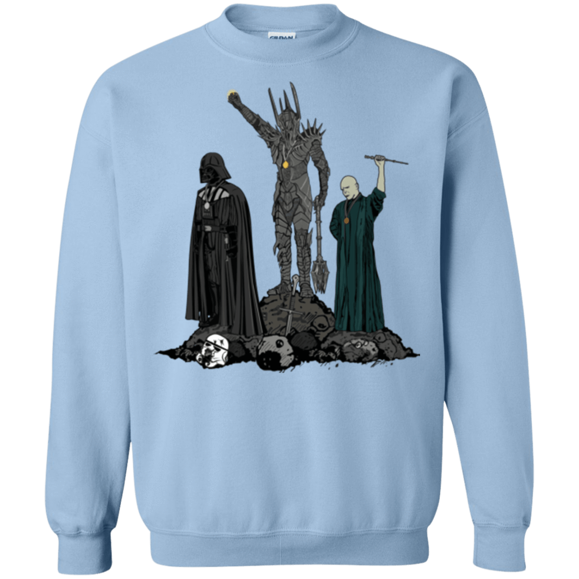 Sweatshirts Light Blue / Small Dark Power Crewneck Sweatshirt