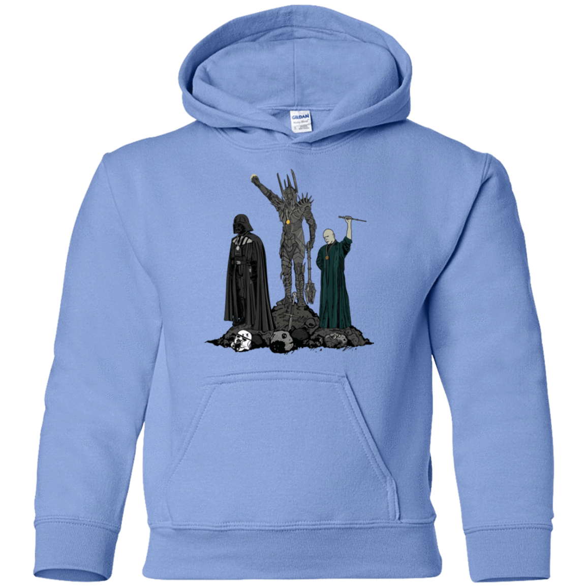 Sweatshirts Carolina Blue / YS Dark Power Youth Hoodie