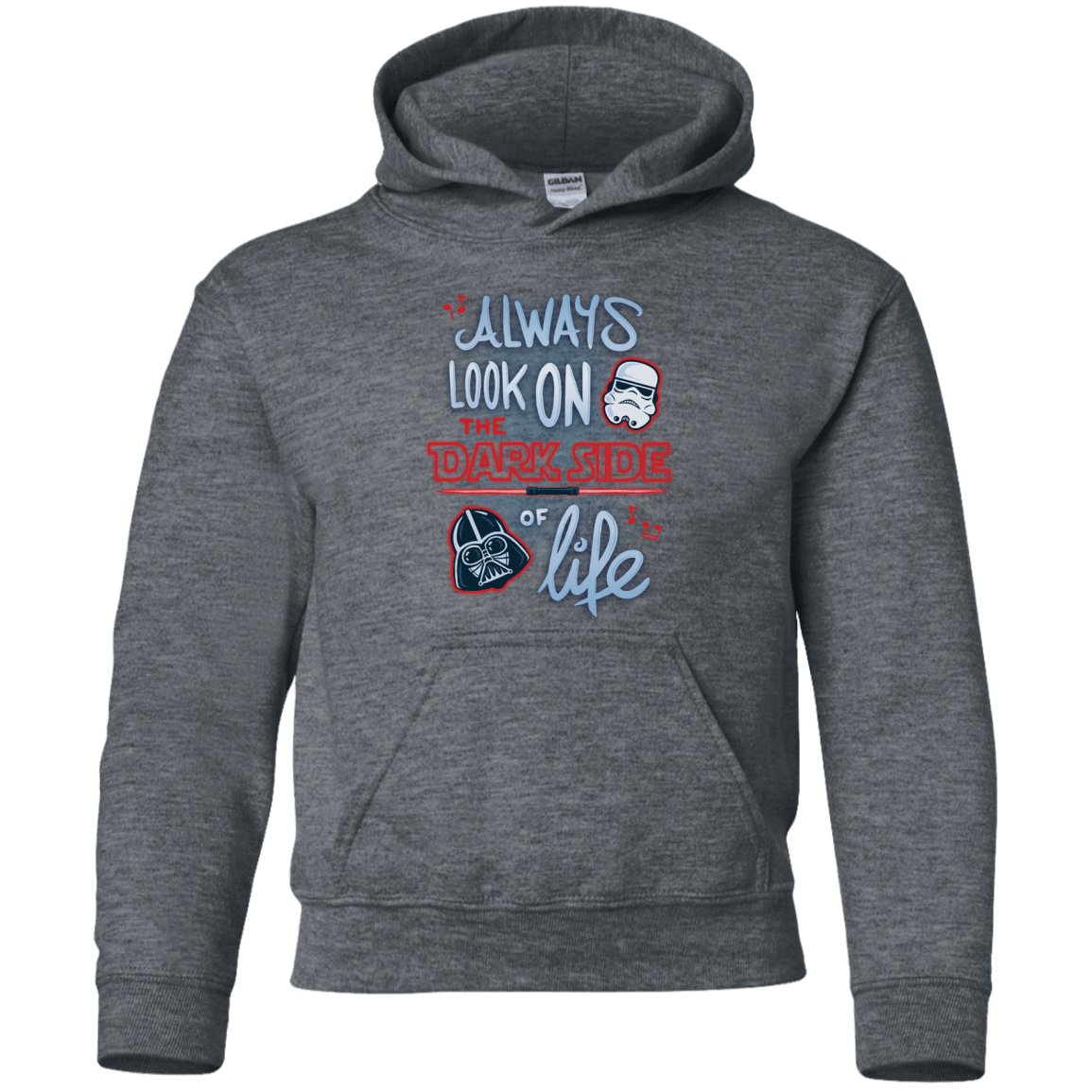 Sweatshirts Dark Heather / YS Dark Side of Life Youth Hoodie