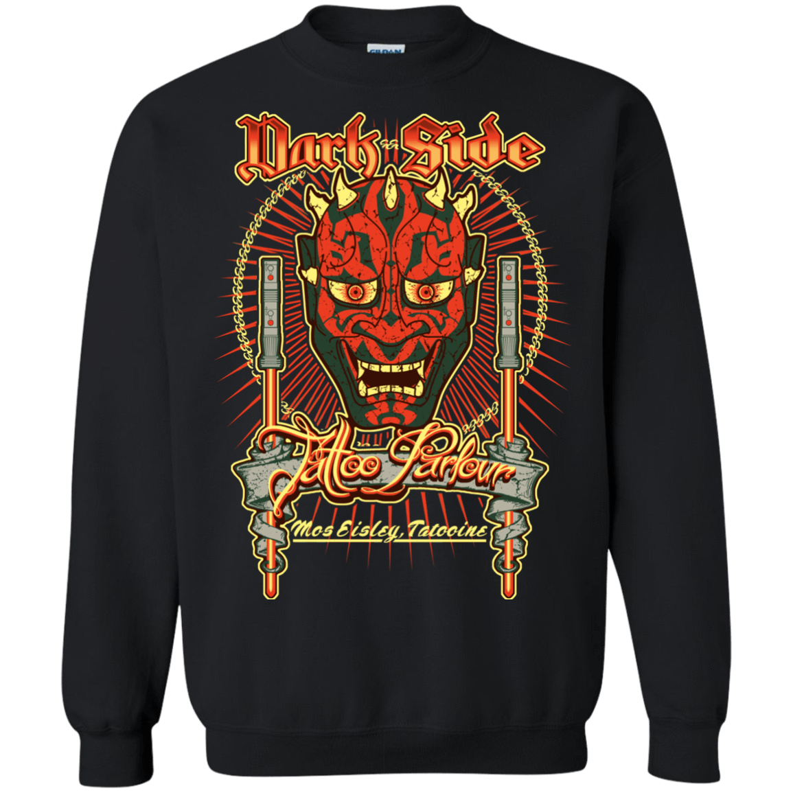 Sweatshirts Black / Small Dark Side Tattoo Crewneck Sweatshirt