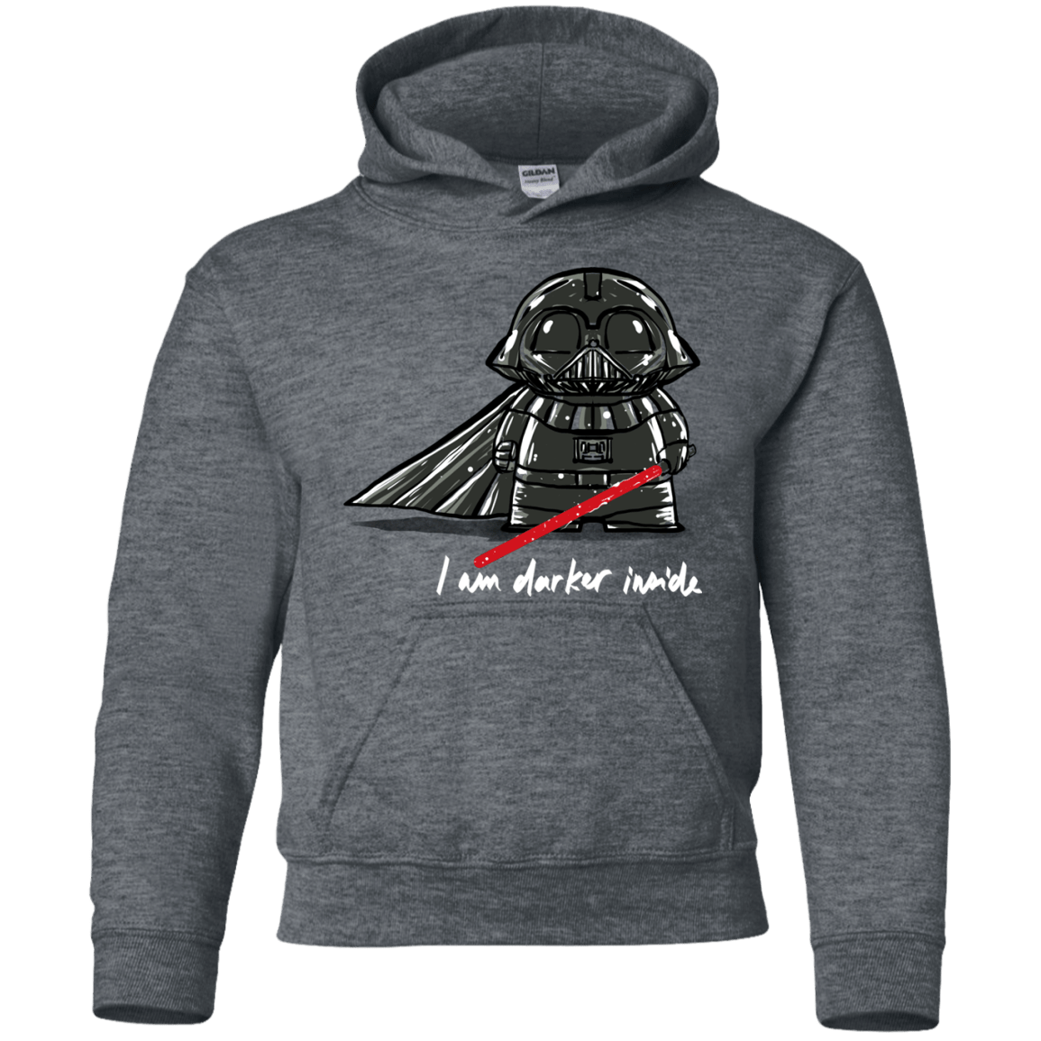 Sweatshirts Dark Heather / YS Darker Inside Youth Hoodie