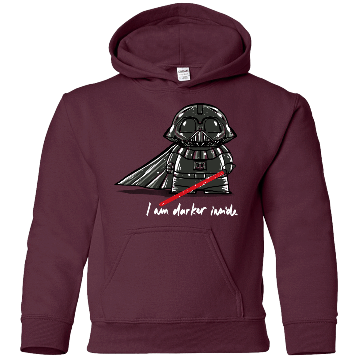 Sweatshirts Maroon / YS Darker Inside Youth Hoodie