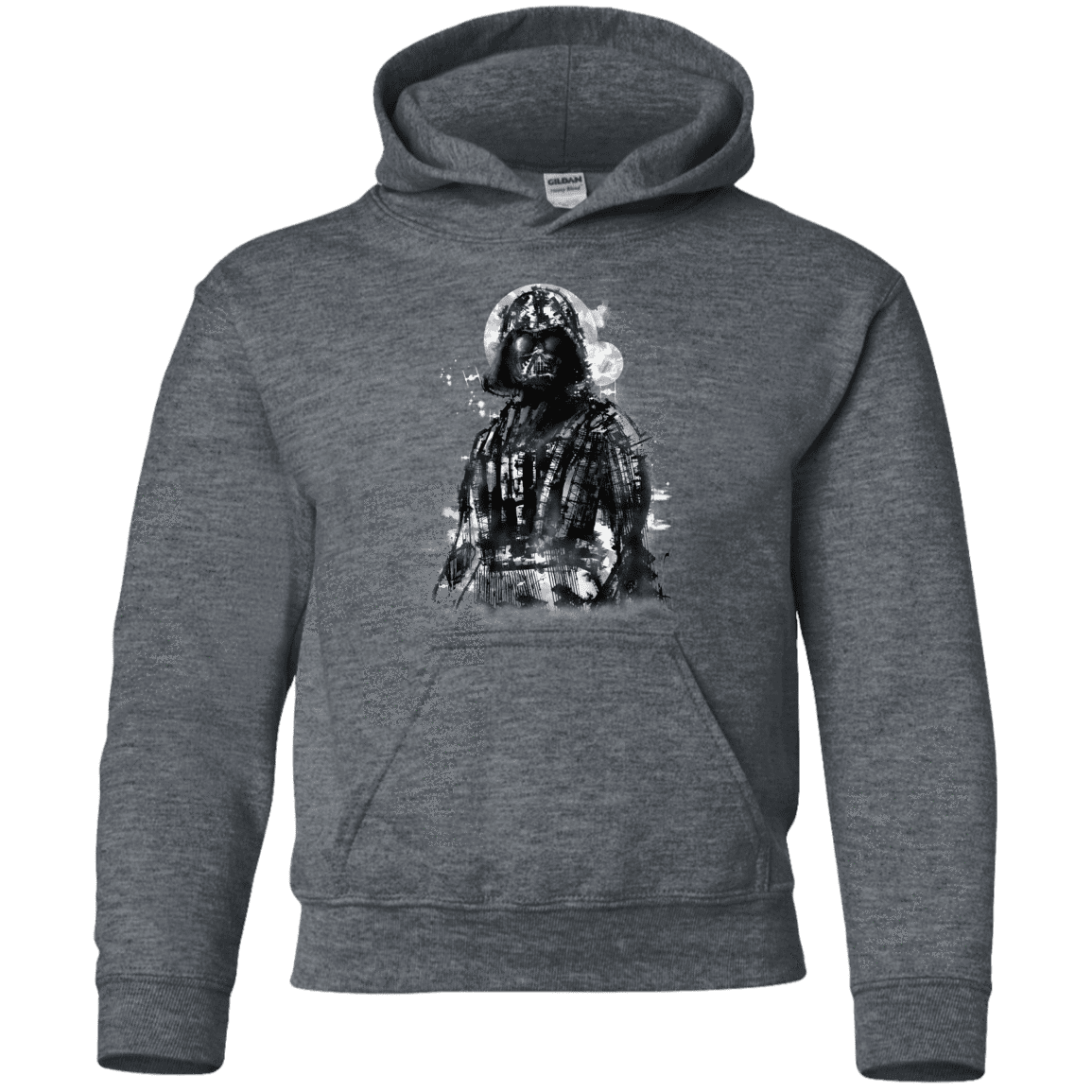 Sweatshirts Dark Heather / YS Darth Bot Youth Hoodie