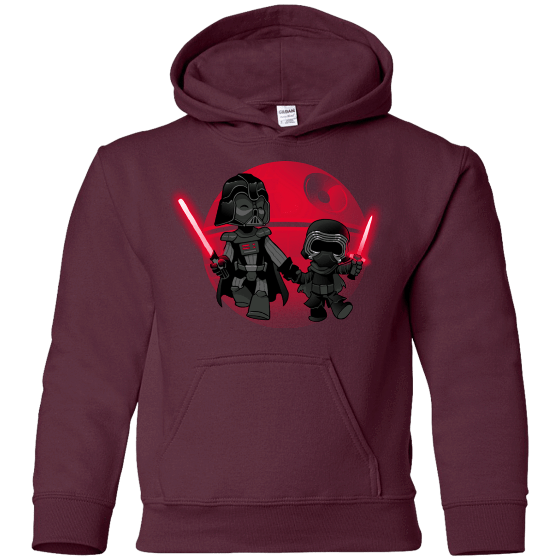 Sweatshirts Maroon / YS Darth Grandpa Youth Hoodie
