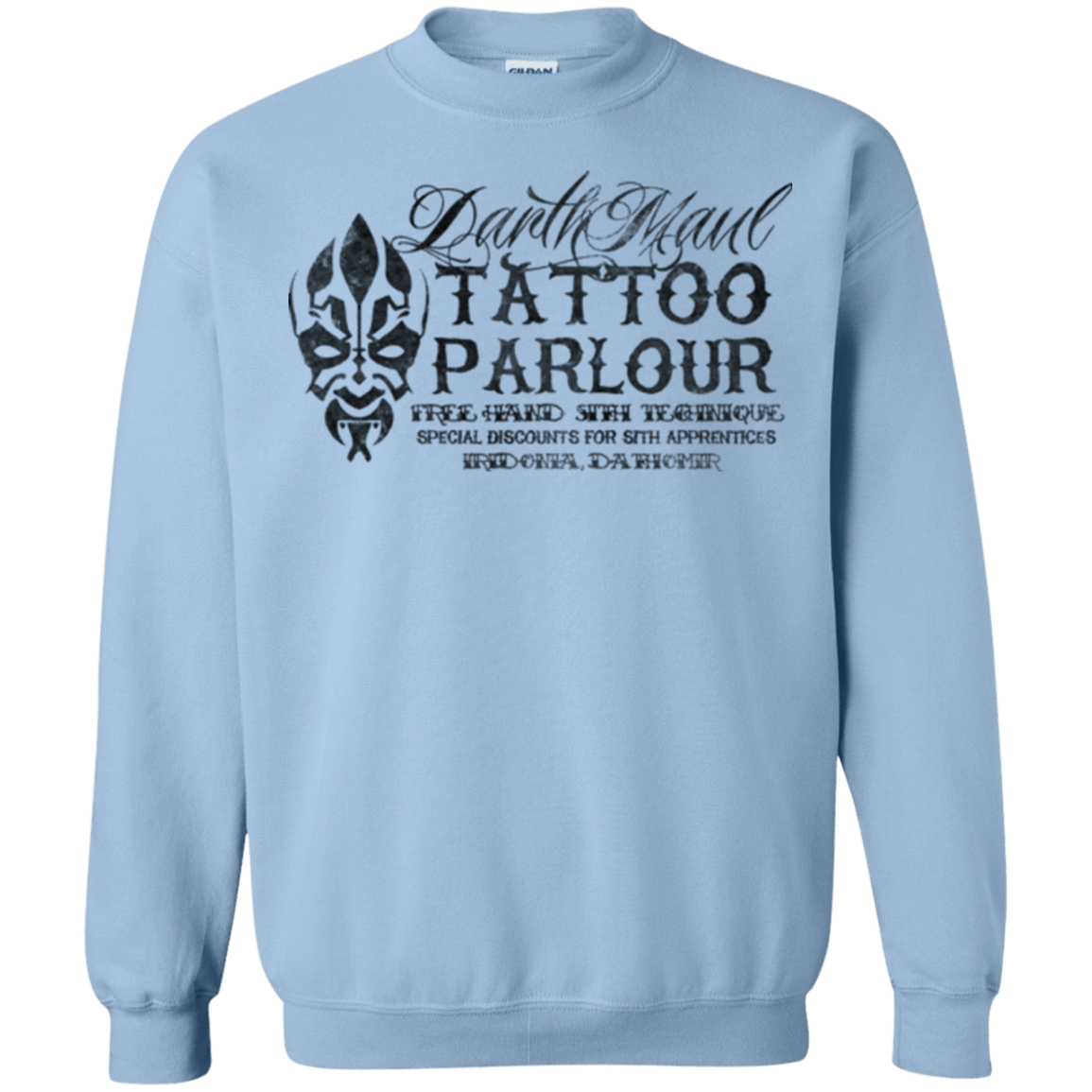Sweatshirts Light Blue / Small Darth Maul Tattoo Parlour Crewneck Sweatshirt