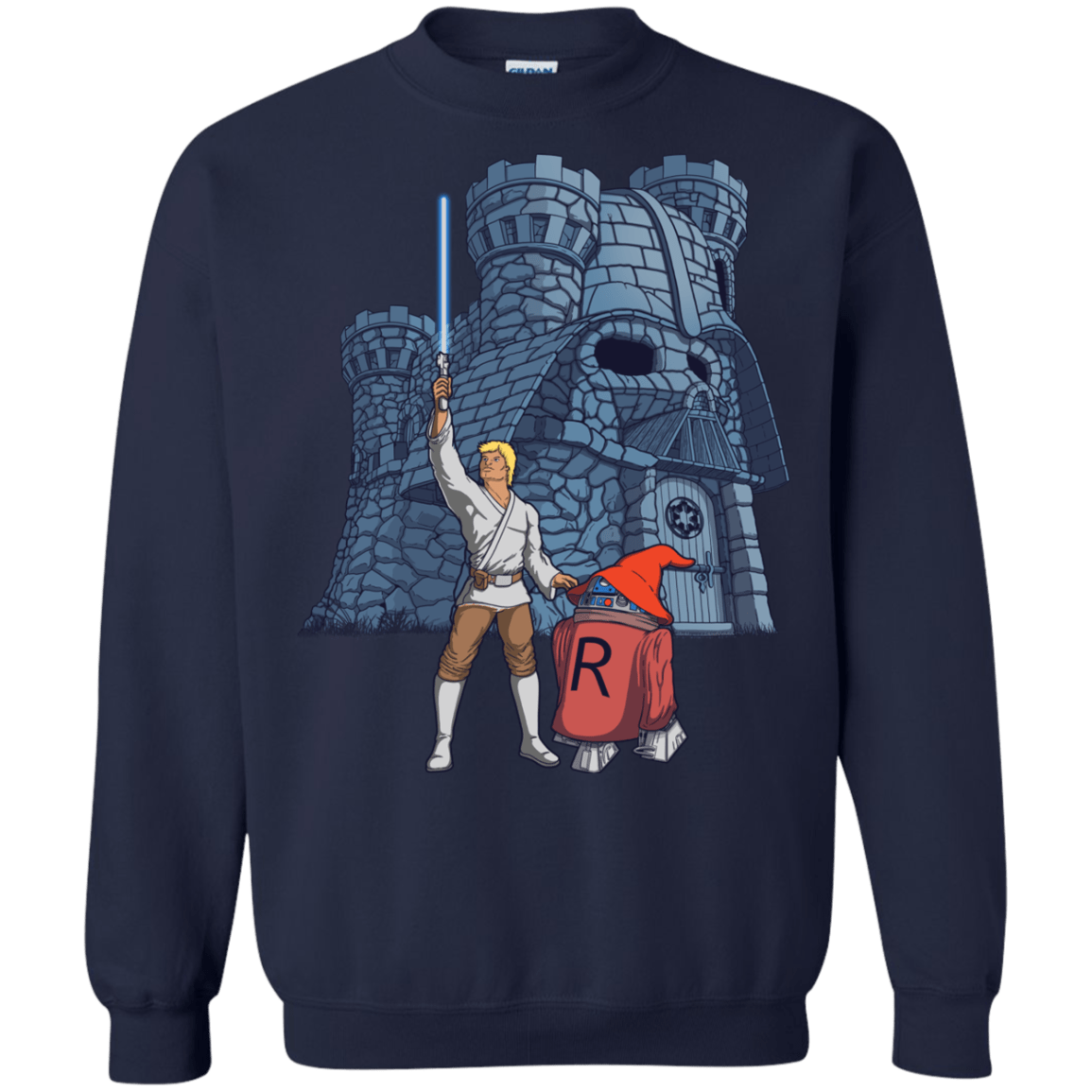 Sweatshirts Navy / S Darthskull Castle Crewneck Sweatshirt