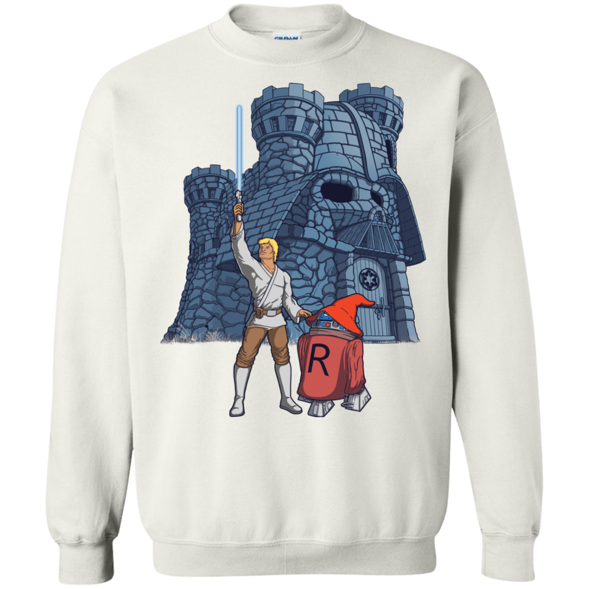 Sweatshirts White / S Darthskull Castle Crewneck Sweatshirt