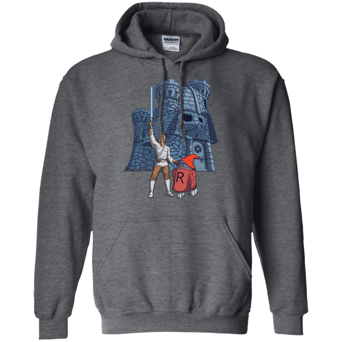 Sweatshirts Dark Heather / S Darthskull Castle Pullover Hoodie