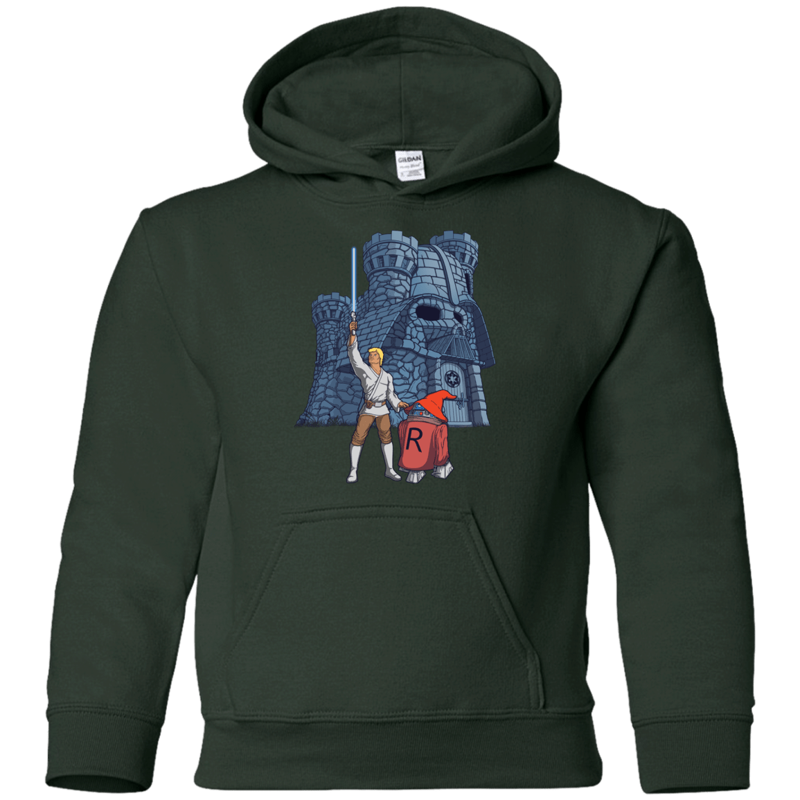 Sweatshirts Forest Green / YS Darthskull Castle Youth Hoodie