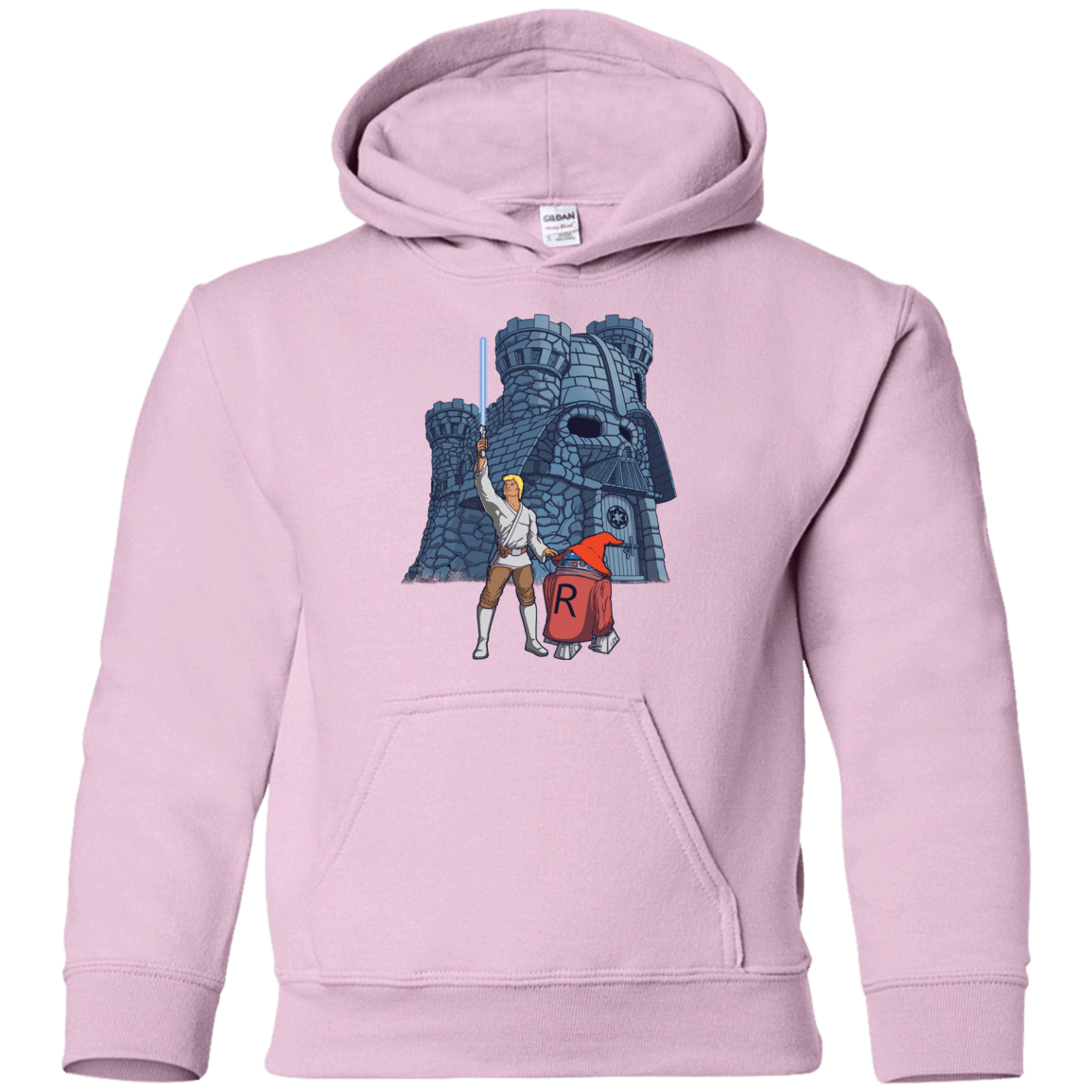 Sweatshirts Light Pink / YS Darthskull Castle Youth Hoodie
