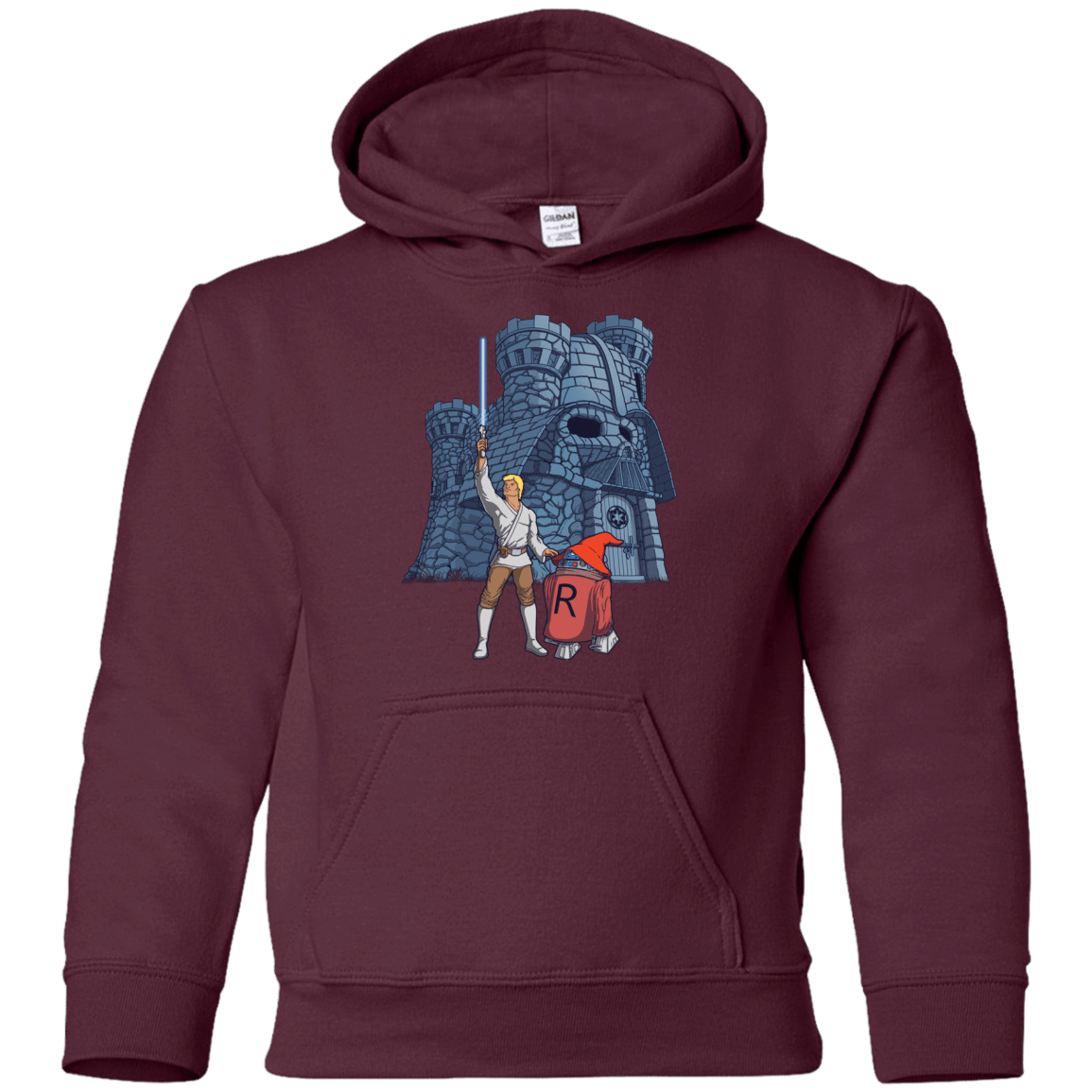Sweatshirts Maroon / YS Darthskull Castle Youth Hoodie