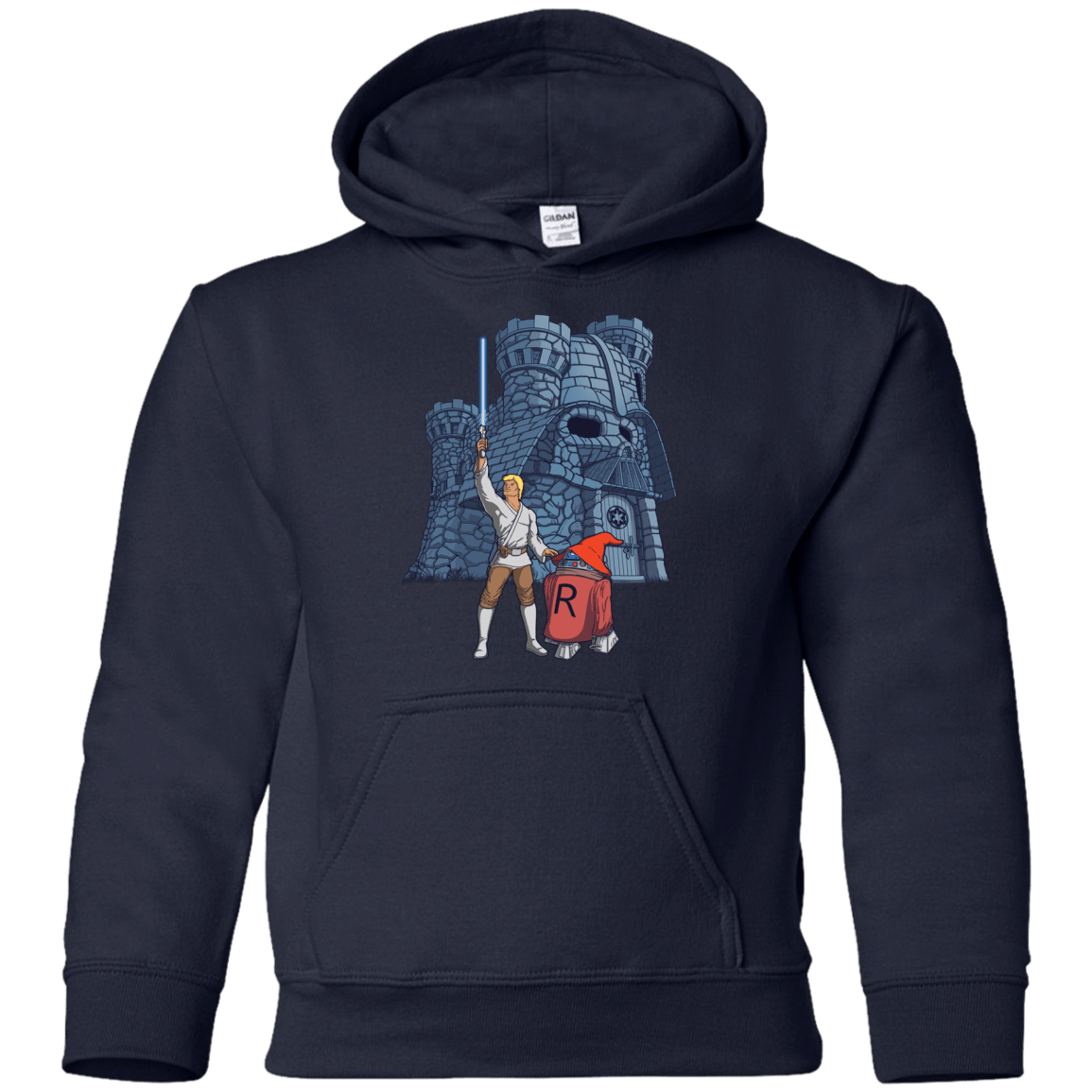 Sweatshirts Navy / YS Darthskull Castle Youth Hoodie