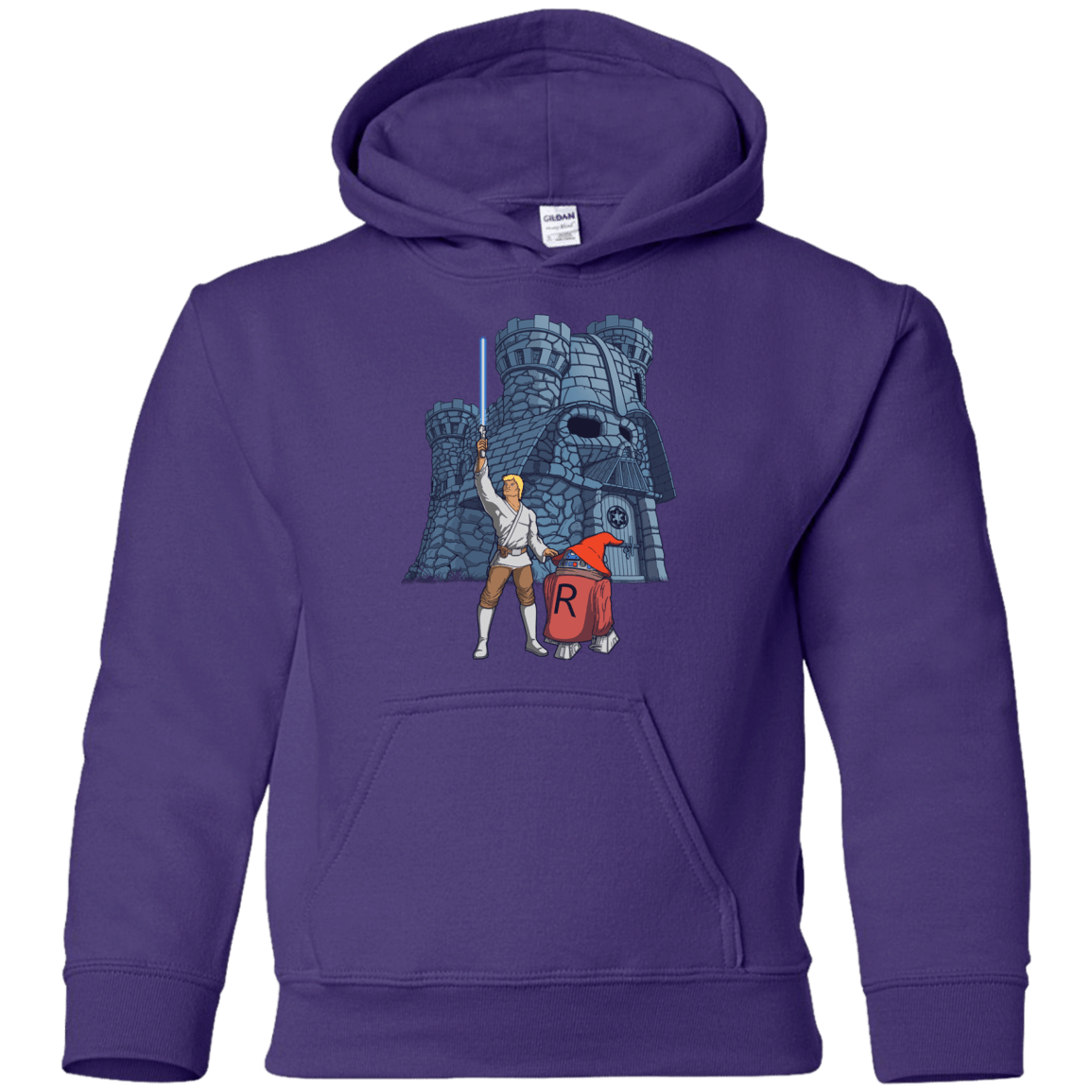 Sweatshirts Purple / YS Darthskull Castle Youth Hoodie