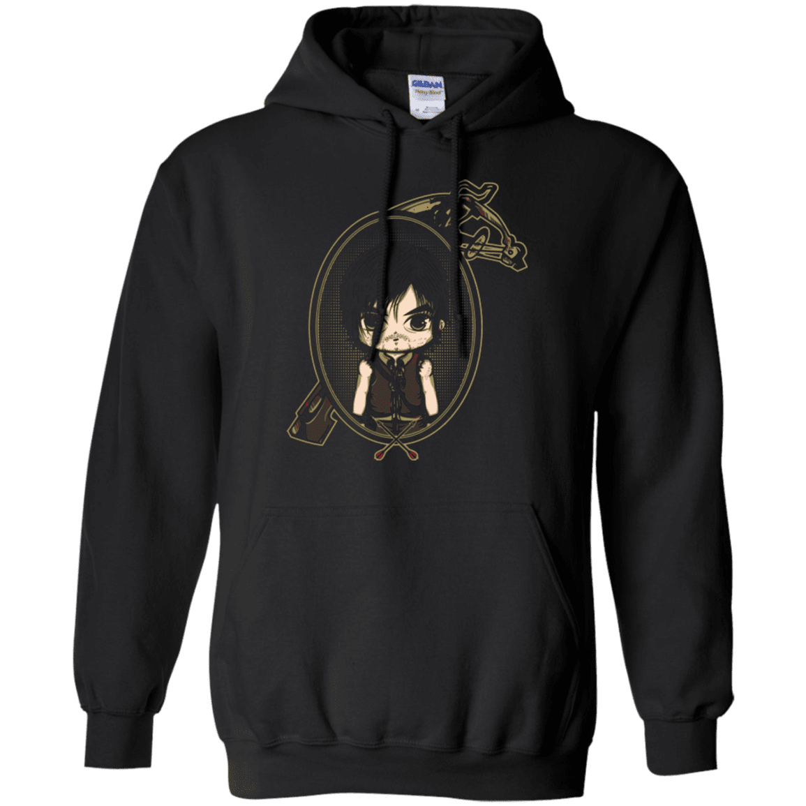 Sweatshirts Black / Small Daryl Portrait Pullover Hoodie