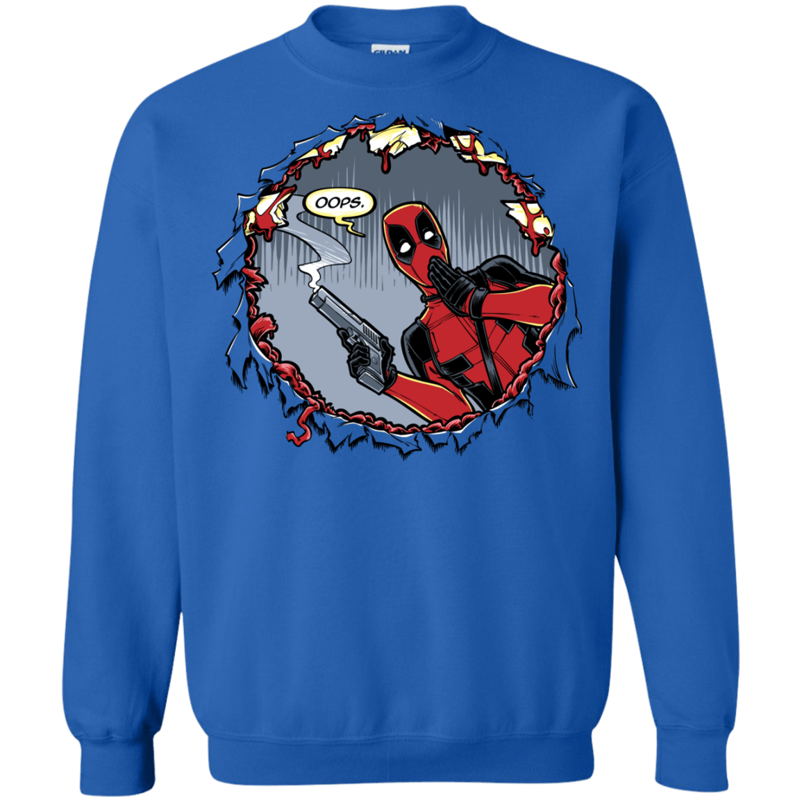 Sweatshirts Royal / S Deadpool 007 Crewneck Sweatshirt