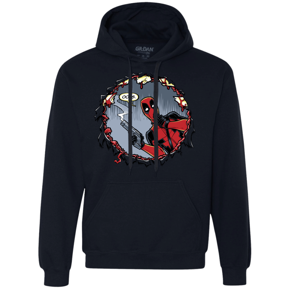 Sweatshirts Navy / S Deadpool 007 Premium Fleece Hoodie