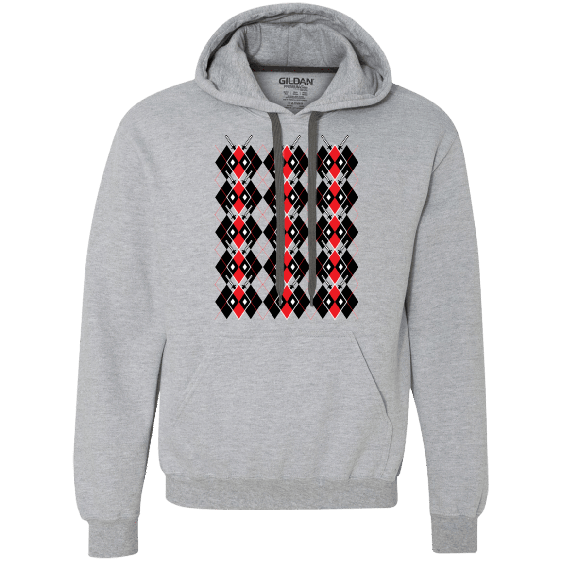 Sweatshirts Sport Grey / Small Deadpool Argyle Premium Fleece Hoodie