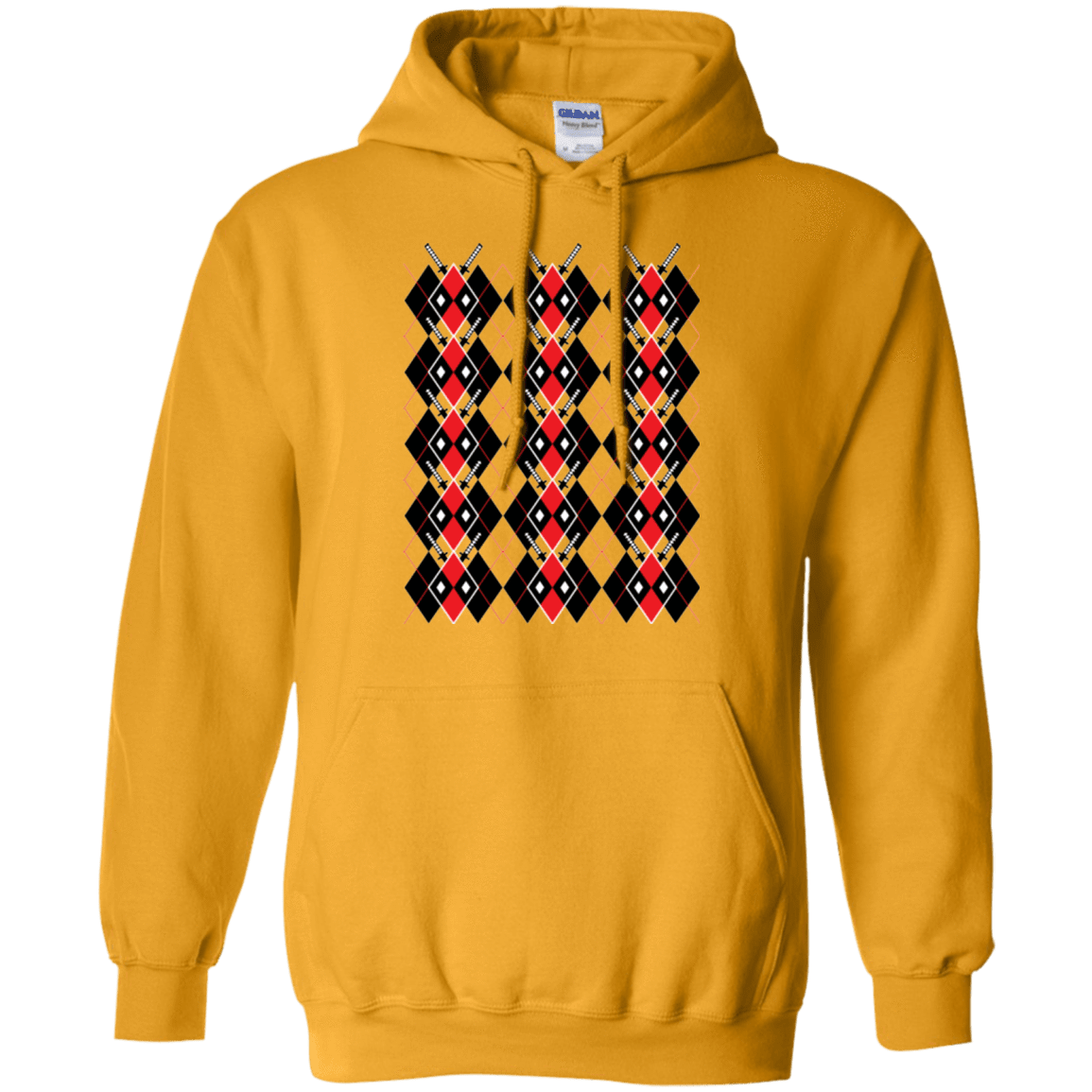 Sweatshirts Gold / Small Deadpool Argyle Pullover Hoodie