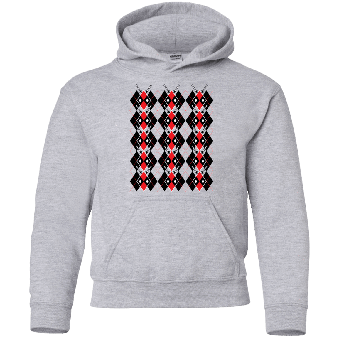 Sweatshirts Sport Grey / YS Deadpool Argyle Youth Hoodie