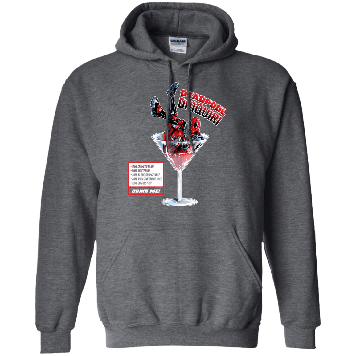 Sweatshirts Dark Heather / S Deadpool Daiquiri Pullover Hoodie