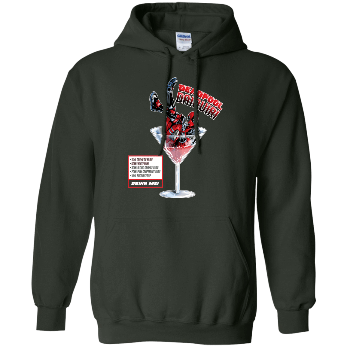 Sweatshirts Forest Green / S Deadpool Daiquiri Pullover Hoodie