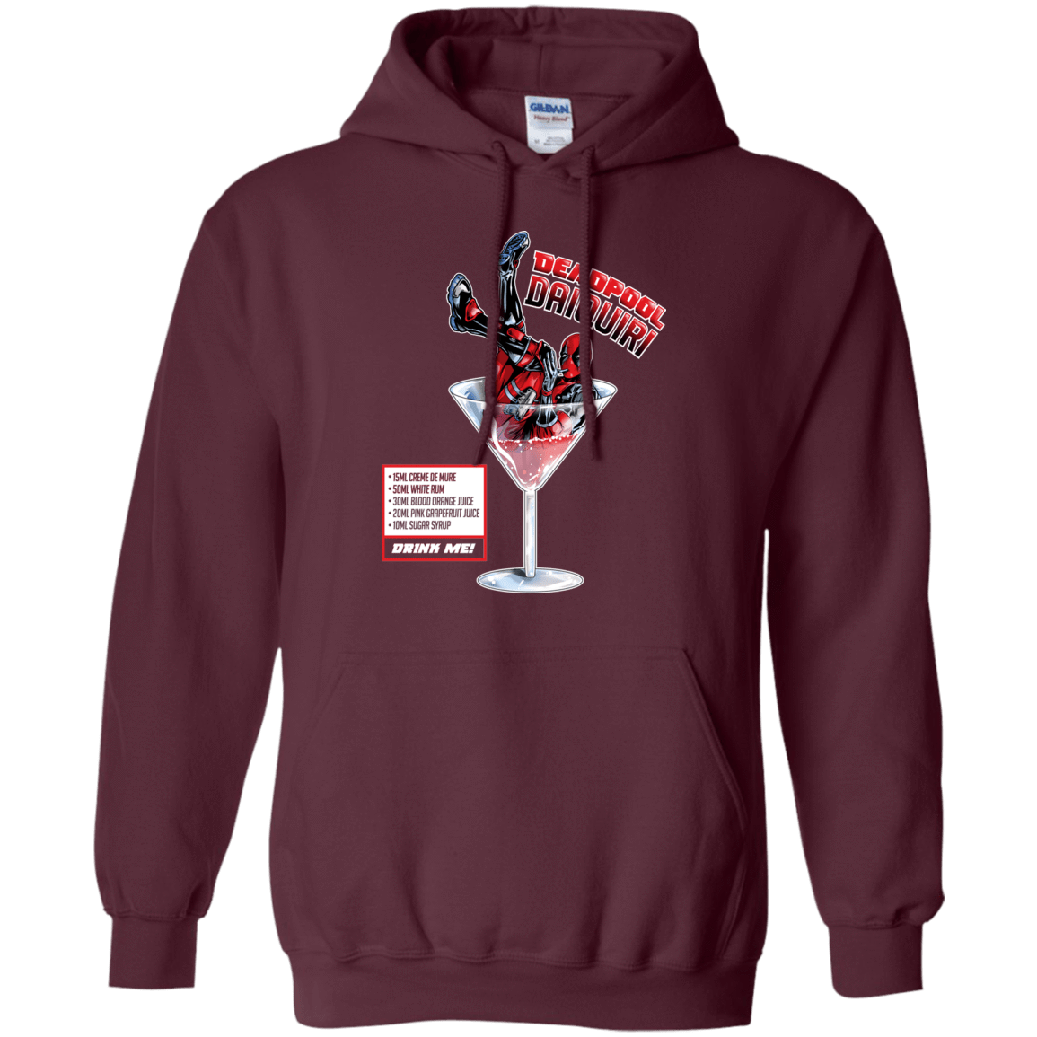 Sweatshirts Maroon / S Deadpool Daiquiri Pullover Hoodie