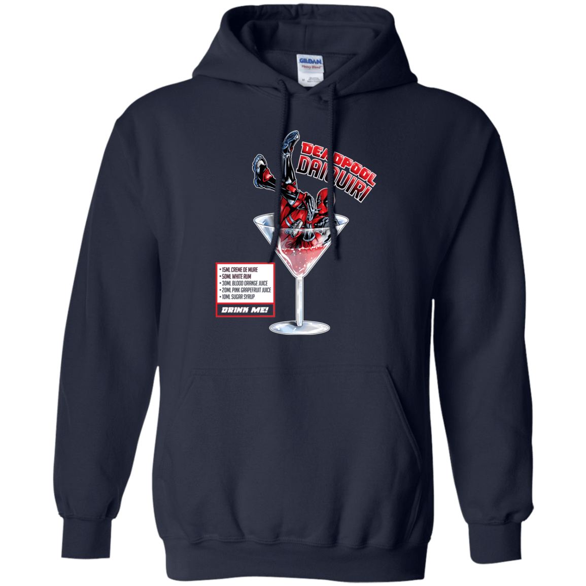 Sweatshirts Navy / S Deadpool Daiquiri Pullover Hoodie