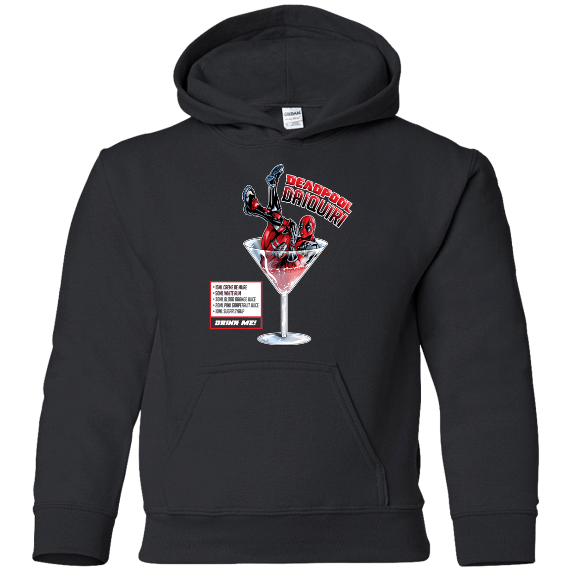 Sweatshirts Black / YS Deadpool Daiquiri Youth Hoodie