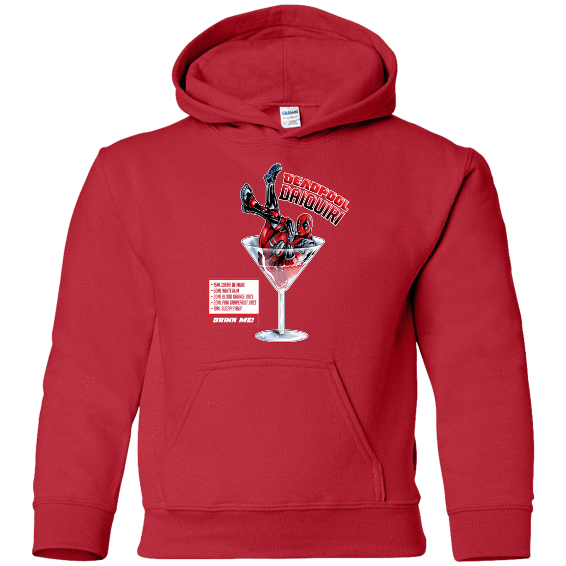 Sweatshirts Red / YS Deadpool Daiquiri Youth Hoodie
