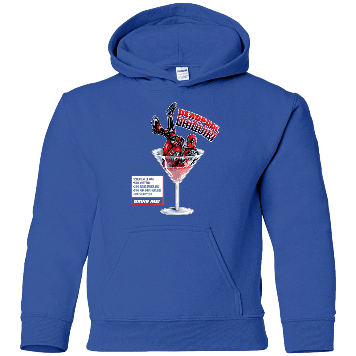 Sweatshirts Royal / YS Deadpool Daiquiri Youth Hoodie