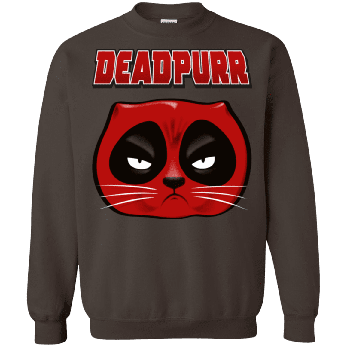 Sweatshirts Dark Chocolate / Small Deadpurr2 Crewneck Sweatshirt
